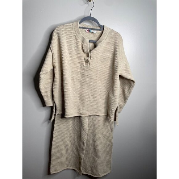 NEW Free People FP Beach Hailee Sweater Top & Pants Set Waffle Knit Size XS - Picture 3 of 8